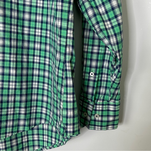 Southern Tide Men’s Green Blue Checked Button Down Size M Classic Fit - Picture 3 of 9